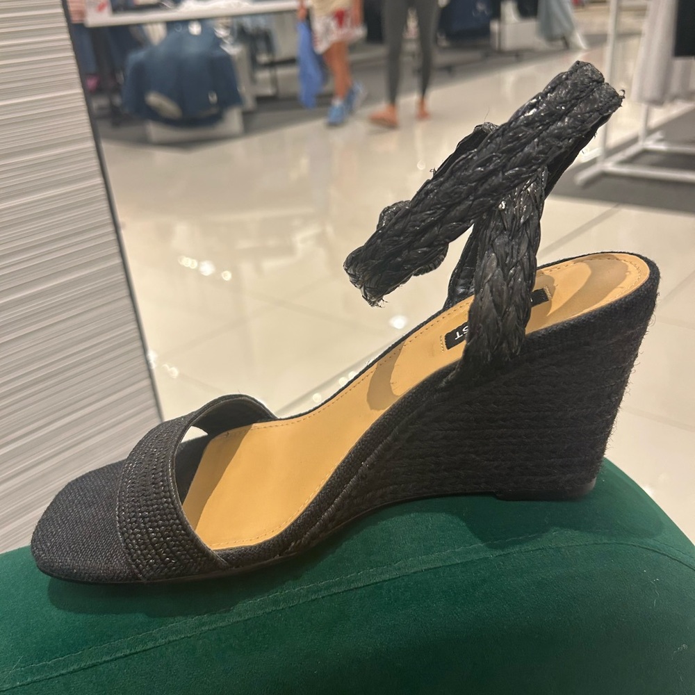 Nine West Black Woven Wedges - Picture 6 of 15